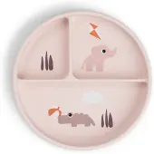 Done by Deer Stick&stay Compartment Playground Plate Roze