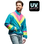 Boland - Trainingsjasje Retro dude neonblauw (L) - Volwassenen - -