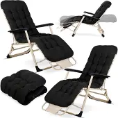 Sofotel Opvouwbare Ligbed met kussen ChillWell set van 2 stuks zwart