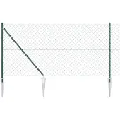 vidaXL gaashek met grondpennen 10 x 1,4 m PVC-Coated Staal Groen Mesh