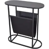 Loft42 Frits Bijzettafel met Tijdschriften- of Krantenbak - Metaal - Zwart - 50x20x55