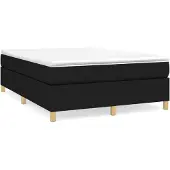 Syfax Boxspring met matras stof zwart 140x200 cm
