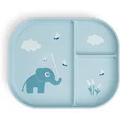 Done by Deer - Foodie compartment plate Elphee - Blue - 22 x 18 x H 2 cm