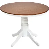 Beliani AKRON - Ronde eettafel - Donkerbruin - 100 cm - Essenhoutfineer