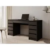 Meubella - Bureau Avio 2 - Zwart - 154 cm