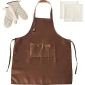 Beliani DAUCUS - Keukentextiel set - Bruin - Polyester
