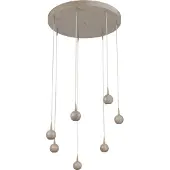 Masterlight 7-lichts hanglamp Talana beige terra Ø 50cm DTW