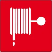 Ivana Pictogram Brandslang Met Rode Achtergrond