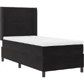 vidaXL Boxspring bed met hoofdeinde Zwart 90 x 200 cm Fluweel