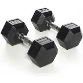 Olive Rubber Hex 10kg Dumbbell 2 Eenheden
