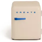 Create - Koelkast in retrostijl - Zand - Handvat Kobaltblauw - FRIDGE RETRO 48L