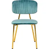 Underbar Set van 2 eetkamerstoelen Giselle velvet | fluweel groen 51x47x80 cm eetkamerstoelen | NADUVI