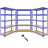 Monster Racking Monster rekken 3 Bay Garage rekken / berging serre rekken 5 Tier 1200mm breed T-RAX
