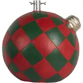 Clayre & Eef Kerstboom Standaard 42x42x43 cm Rood Groen Keramisch materiaal