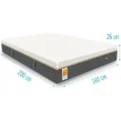 Droommatras Matras ESLA Vitaal Gelfoam Pocketvering 160x200 dikte 26 cm