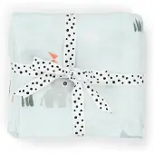 Done by Deer - Burp cloth 2-pack - Playground Blue - 65 x 65 cm