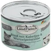 LANDFLEISCH Cat Adult Paté 6x195g - Rundvlees, Kabeljauw & Wortelpeper