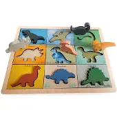 Magni Toys - Dino puzzle in wood 100% - 3275