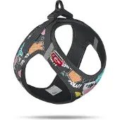 Curli Hondentuig Clasp Vest Harness Comic Zwart SE25 Maat XXS