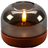 Konstsmide Glaslantaarn | 8.5 x 7.5 cm | Warm wit | Teracotta |
