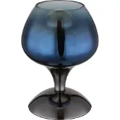 Globo Gunmetal Tafellamp Maxy Met Blauw Glas Ø 15cm