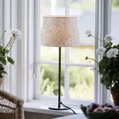 PR Home Tafellamp Base Acanthus, wit / opaal, Woon-/ Eetkamer, metaal, Tafellamp