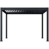 Paragon pergola/paviljoen met lamellendak "Tuscan 1012", antraciet, 310 x 370 x 256 cm (L x B x H)