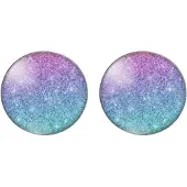 Charme Bijoux Clip oorbellen -2 cm -Madison -blauw roze- geen gaatje-