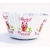 Pme Foil Baking Cups Cute Owls Pk/30