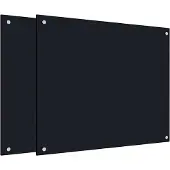 vidaXL Spatschermen keuken 2 st 70x60 cm gehard glas zwart