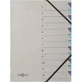 Pagna Sorteermap Easy A4 12 tabs blauw/grijs