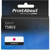 PrintAbout Huismerk Epson T5803 Inktcartridge Magenta