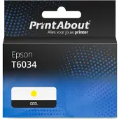 PrintAbout Huismerk Epson T6034 Inktcartridge Geel Hoge capaciteit