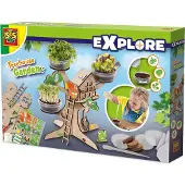 SES Creative Creative 25202 - Houten boomhut kweekset - Kruiden plantjes kweken - Met speelgoed poppetjes en houten 3D boom - Spelen en leren