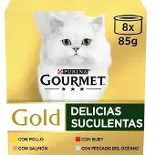 Purina Gourmet Gold Delicias Suculentas 8x85g Tussendoortje 12 Eenheden