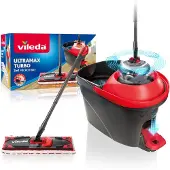 Vileda Ultramax Turbo complete set - Voor alle soorten vloeren - Comfortabel en ergonomisch dweilen