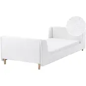 Beliani LAYE - Kinderbed - Gebroken wit - 90 x 200 cm - Bouclé