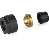 Plieger Koppelingen koper valvola 3/4" 15 mm mat zwart