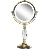Beliani Make-up spiegels, Lumarko kosmetikos veidrodis LED 18 cm ilgio auksinis MORI veidrodis!