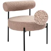 Beliani ALPHA - Fauteuil - Taupe - Bouclé