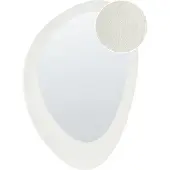 Beliani AUDES - Wandspiegel - Wit - Fluweel