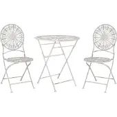Beliani SCAFA - Bistro set - Wit - IJzer