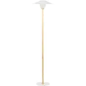 Beliani MOPPY - Staande lamp - Wit - Eikenhout