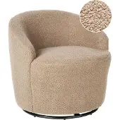 Beliani DAVIK - Fauteuil - Taupe - Bouclé