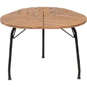 Beliani VARENNA - Tuintafel - Lichtbruin - 110 cm - Acaciahout