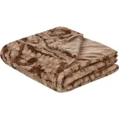 Beliani BAKIRA - Plaid-Bruin-Nepbont