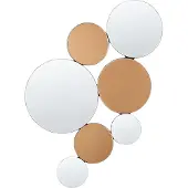 Beliani LAXOU - Wandspiegel - Zilver/Koper - Glas/MDF