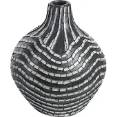 Beliani KUALU - Decoratieve vaas - Zwart - Terracotta