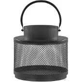 Beliani YAMDENA - Lantaarn - Zwart 24 cm - IJzer