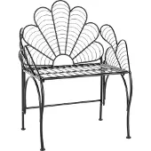 Beliani LIGURIA - Tuinstoel - Zwart - IJzer